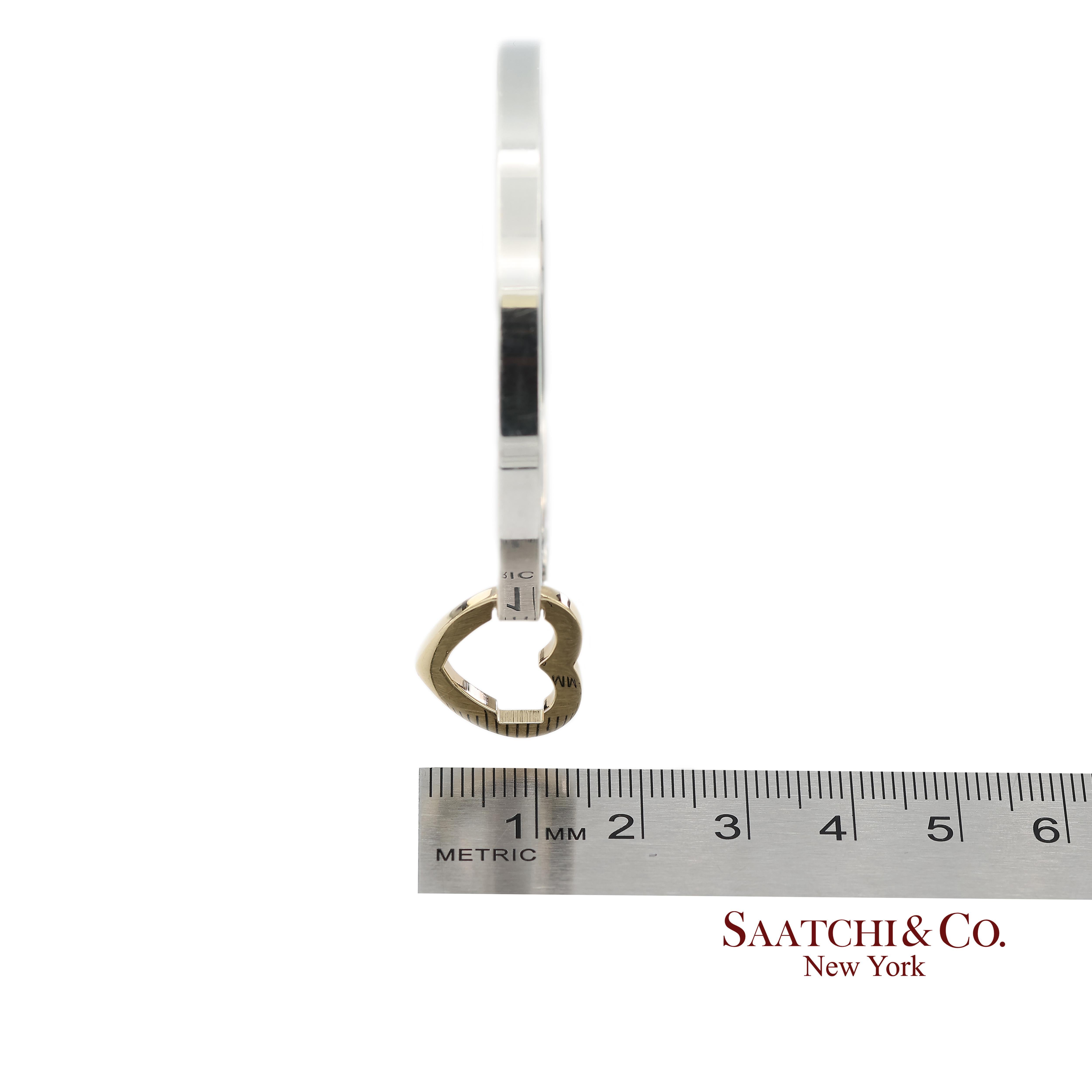 Bracciale a cuore in oro giallo 18K 750 e argento 925 Tiffany & Co. in vendita 6