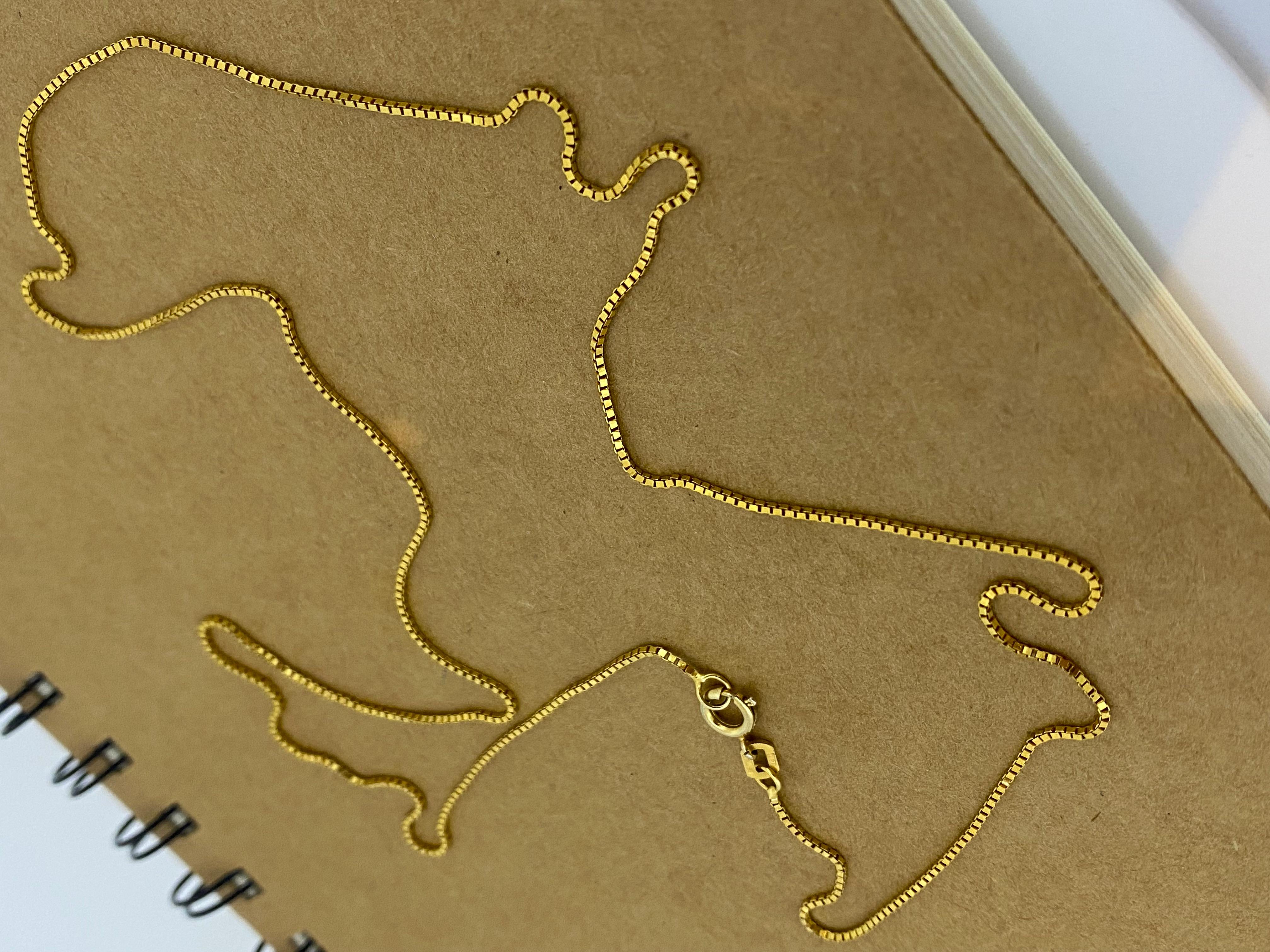 Chaîne à maillons en or jaune 18K 750, 59,5 cm - 23,4