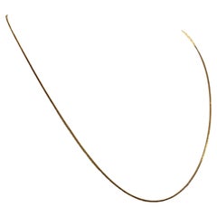 18K 750 Gelbgold Box Gliederkette, 59,5 cm - 23,4". Federring-Verschluss.