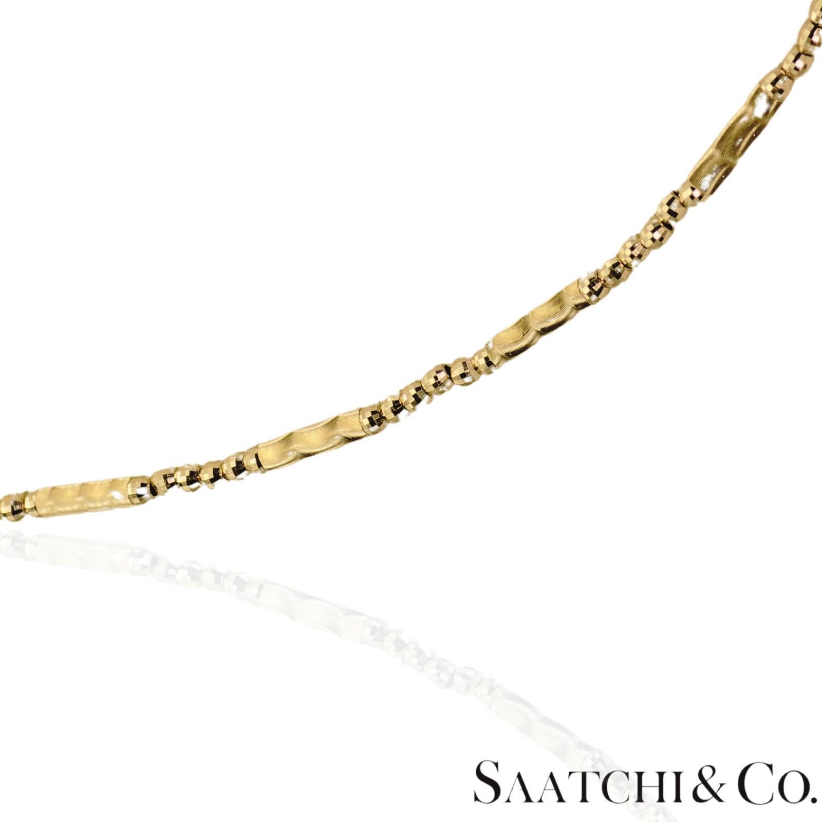 Oro giallo 18K 750: Bracciale / Bangel / Collana, Catena magnetica. in vendita 1