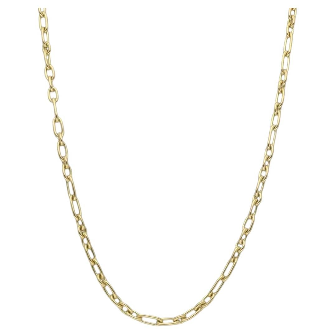 Collar de cadena de oro amarillo 18K 750 60cm