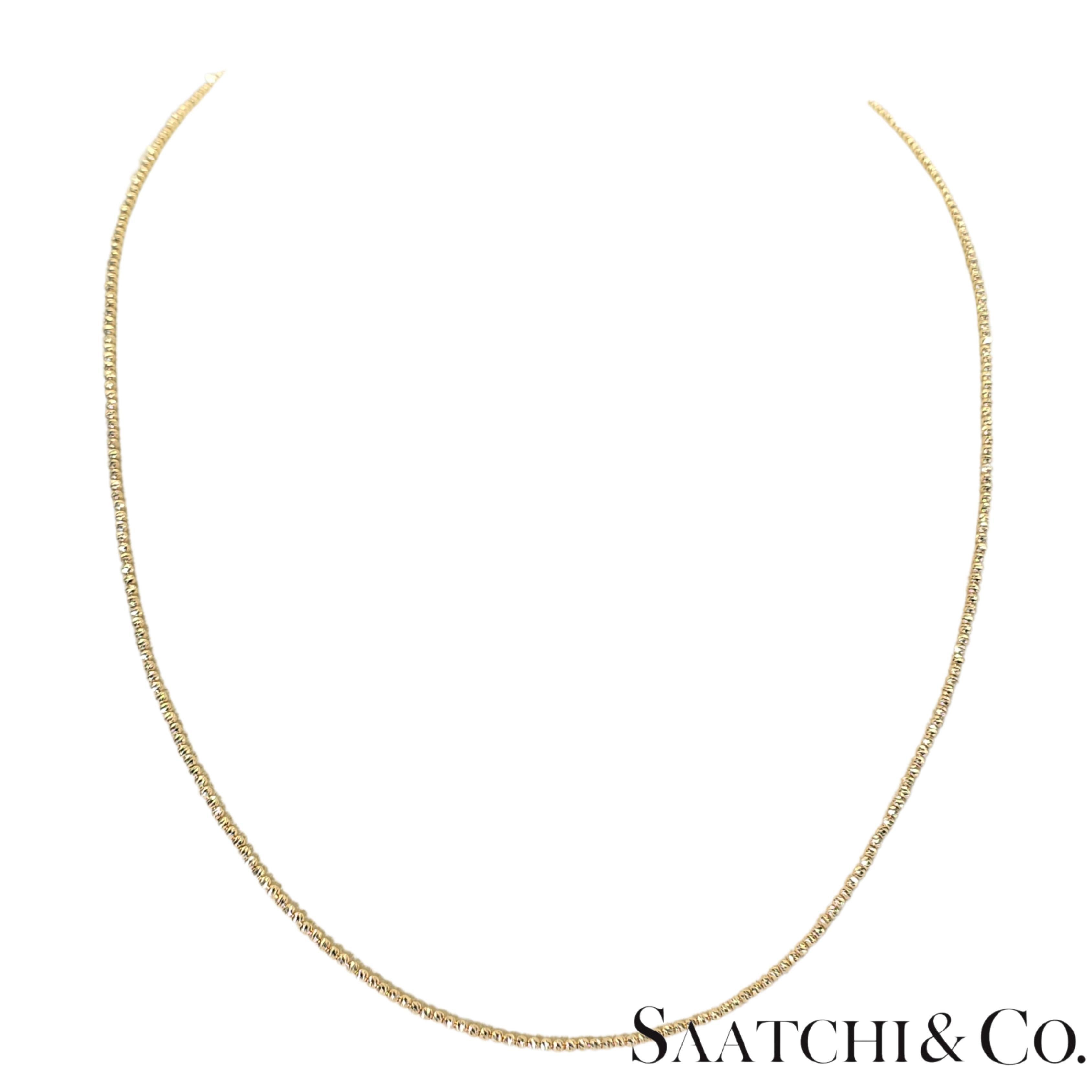 Contemporaneo Oro giallo 18K 750 - Catena / Collana con taglio di diamante - 8,05 grammi in vendita
