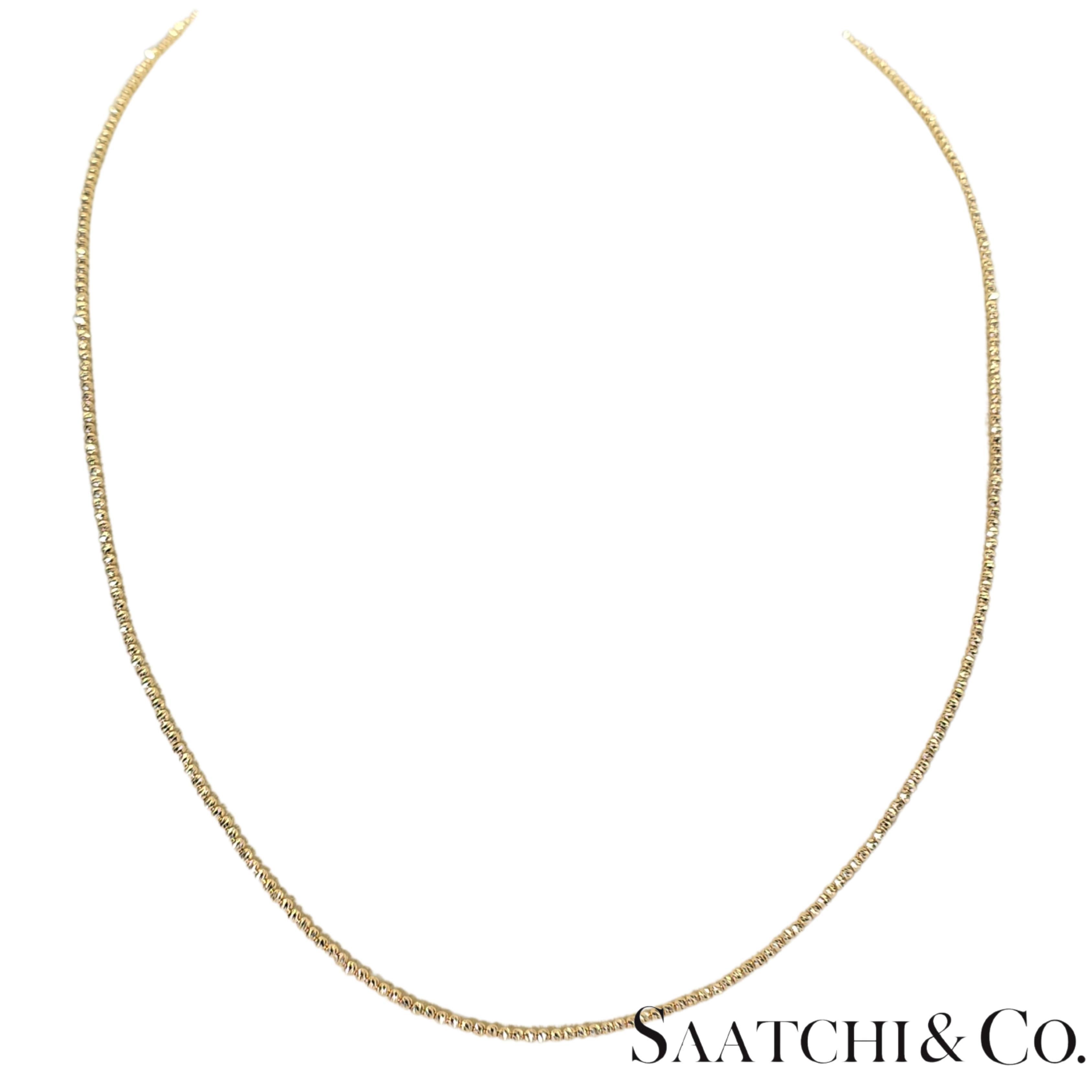 Oro giallo 18K 750 - Catena / Collana con taglio di diamante - 8,05 grammi In condizioni ottime in vendita a New York, NY
