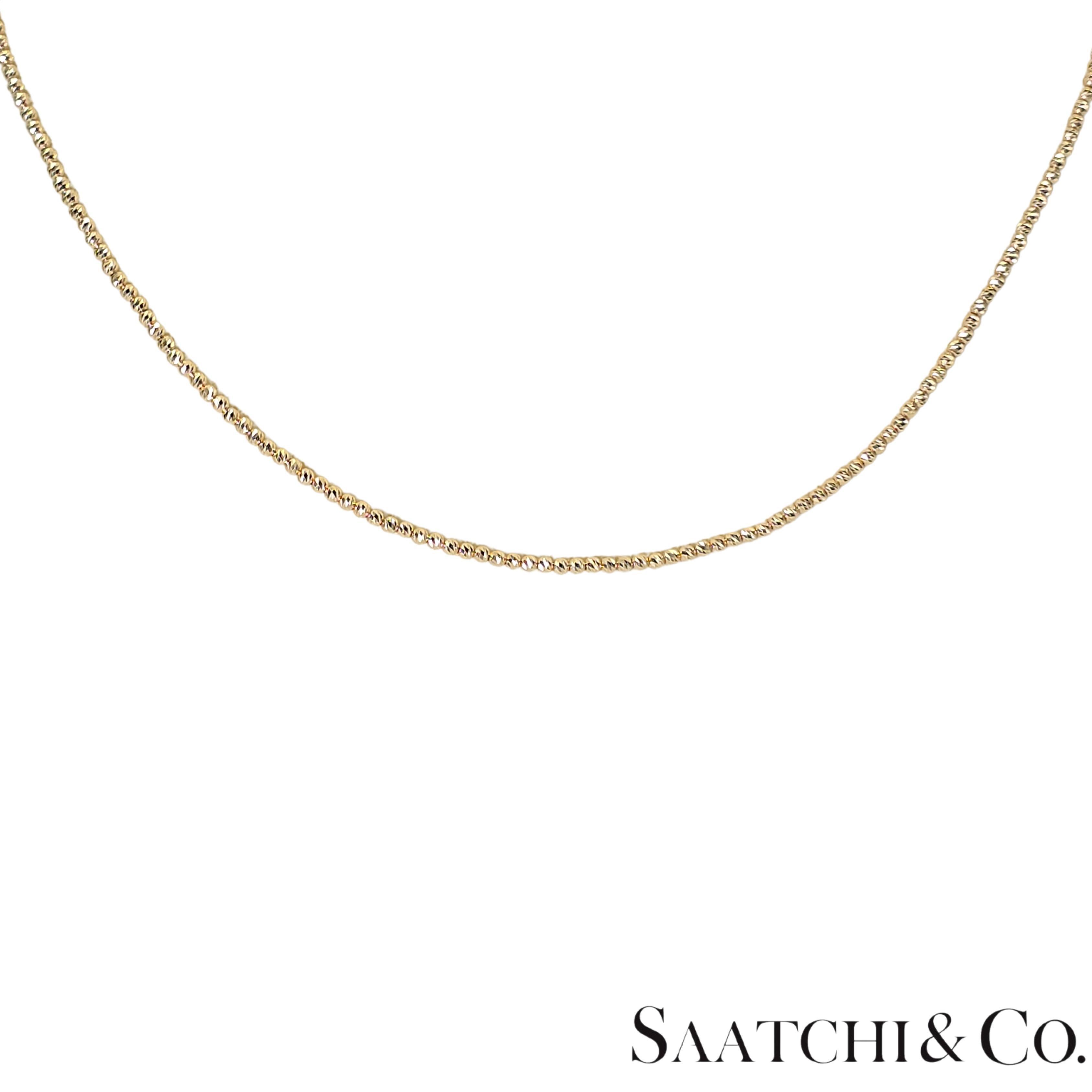 da uomo o donna Oro giallo 18K 750 - Catena / Collana con taglio di diamante - 8,05 grammi in vendita