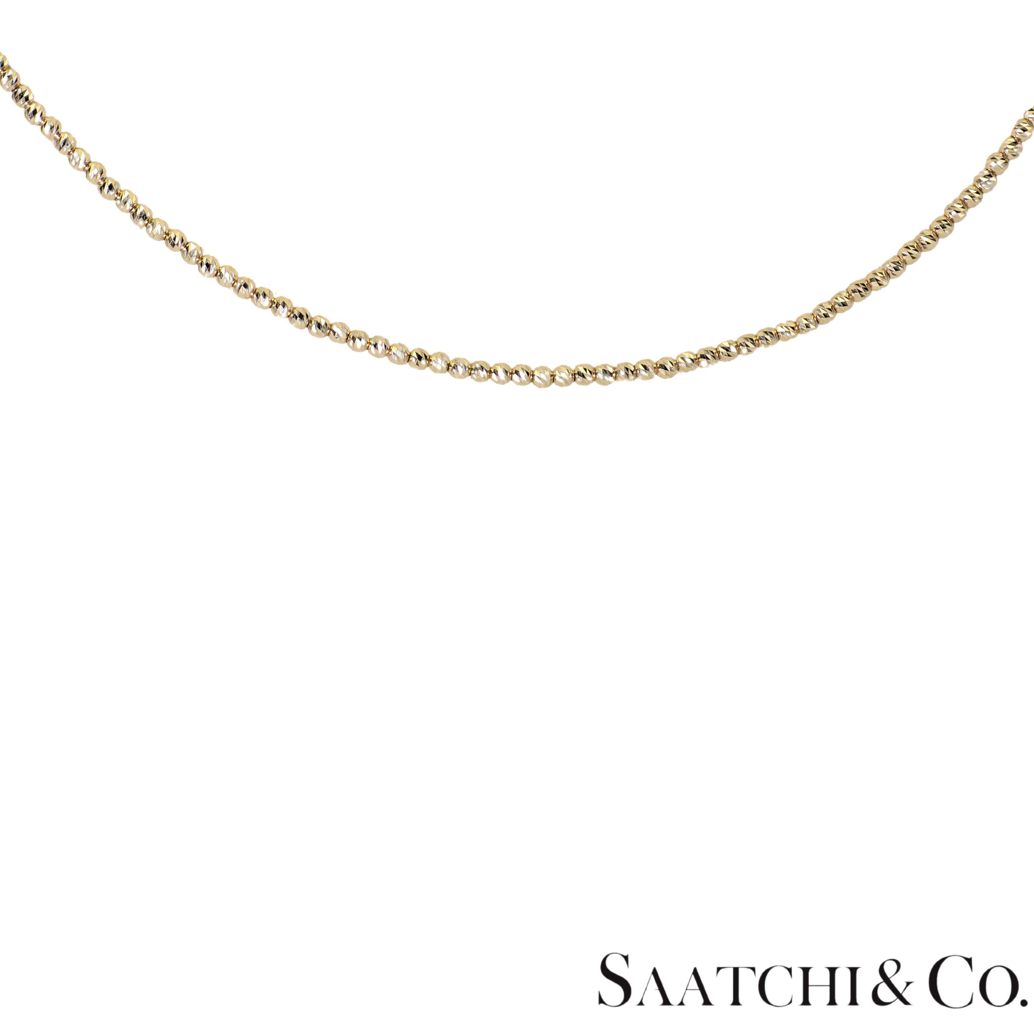 Oro giallo 18K 750 - Catena / Collana con taglio di diamante - 8,05 grammi in vendita 2