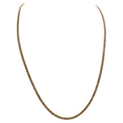 Vintage  18K 750 Yellow Gold Fine Cuban / Curb Links Chain, 50.5cm, 15.6gr. Italy, c1990