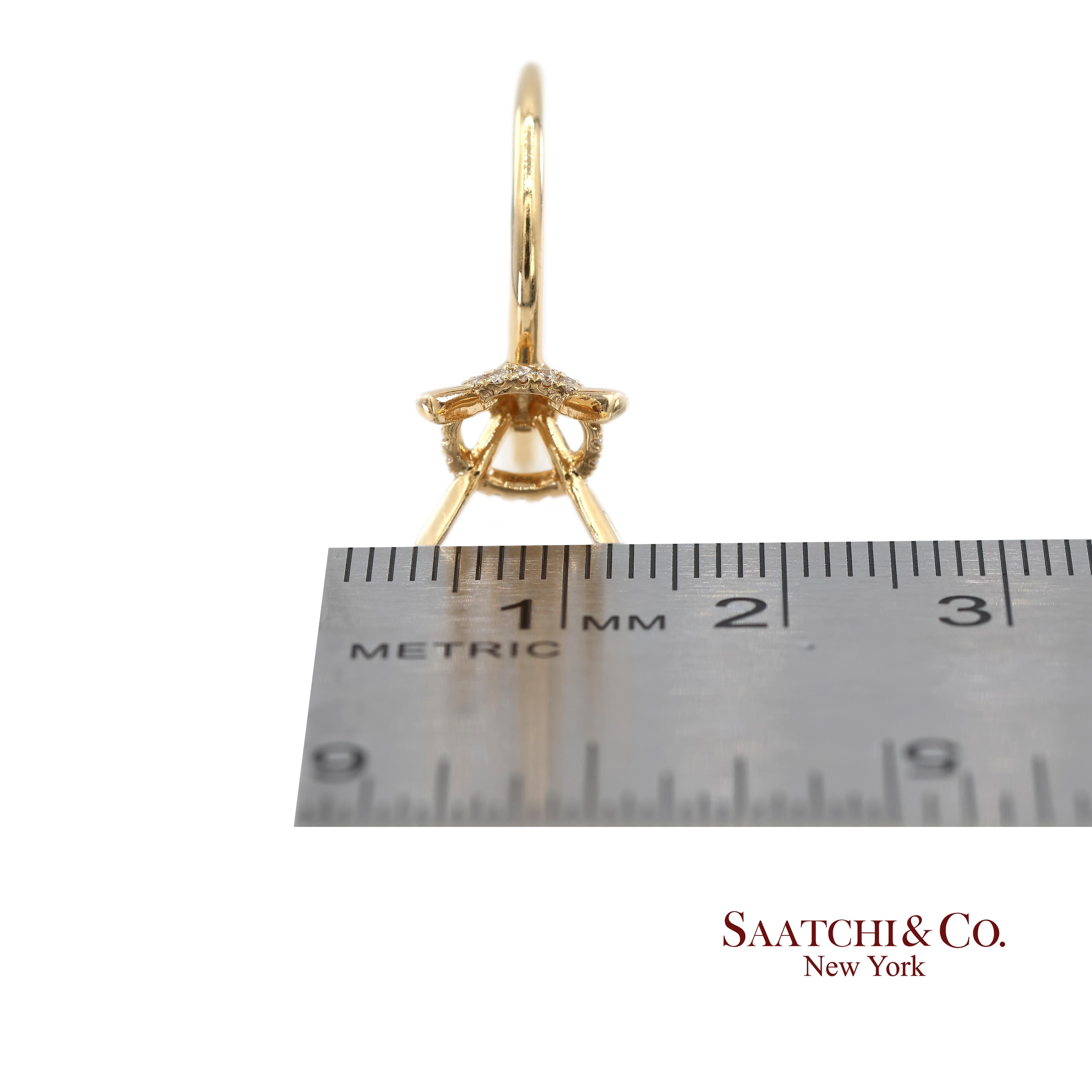 Bague de montage en or jaune 18K 750 diamants naturels brillants en vente 6