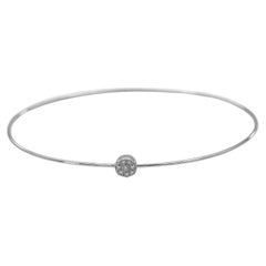 Bracciale con diamante naturale rotondo in oro bianco 18K 750Solid White Gold