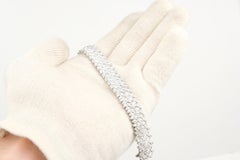 18 Karat 8.98 Carat Diamond Multi-Row Milgrain Bracelet