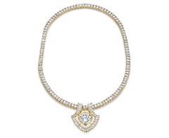 18k Adler Genève 13-14ct Brilliant Cut Diamond, 5ct Baguette Estate Sultan Oman