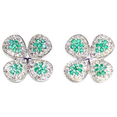 18k Adore Diamond 
Emerald Earrings