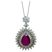 18k and Silver Top Rose Cut Diamond Necklace For Sale at 1stDibs