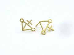 18k Alchemical Stud Earring Sulfur