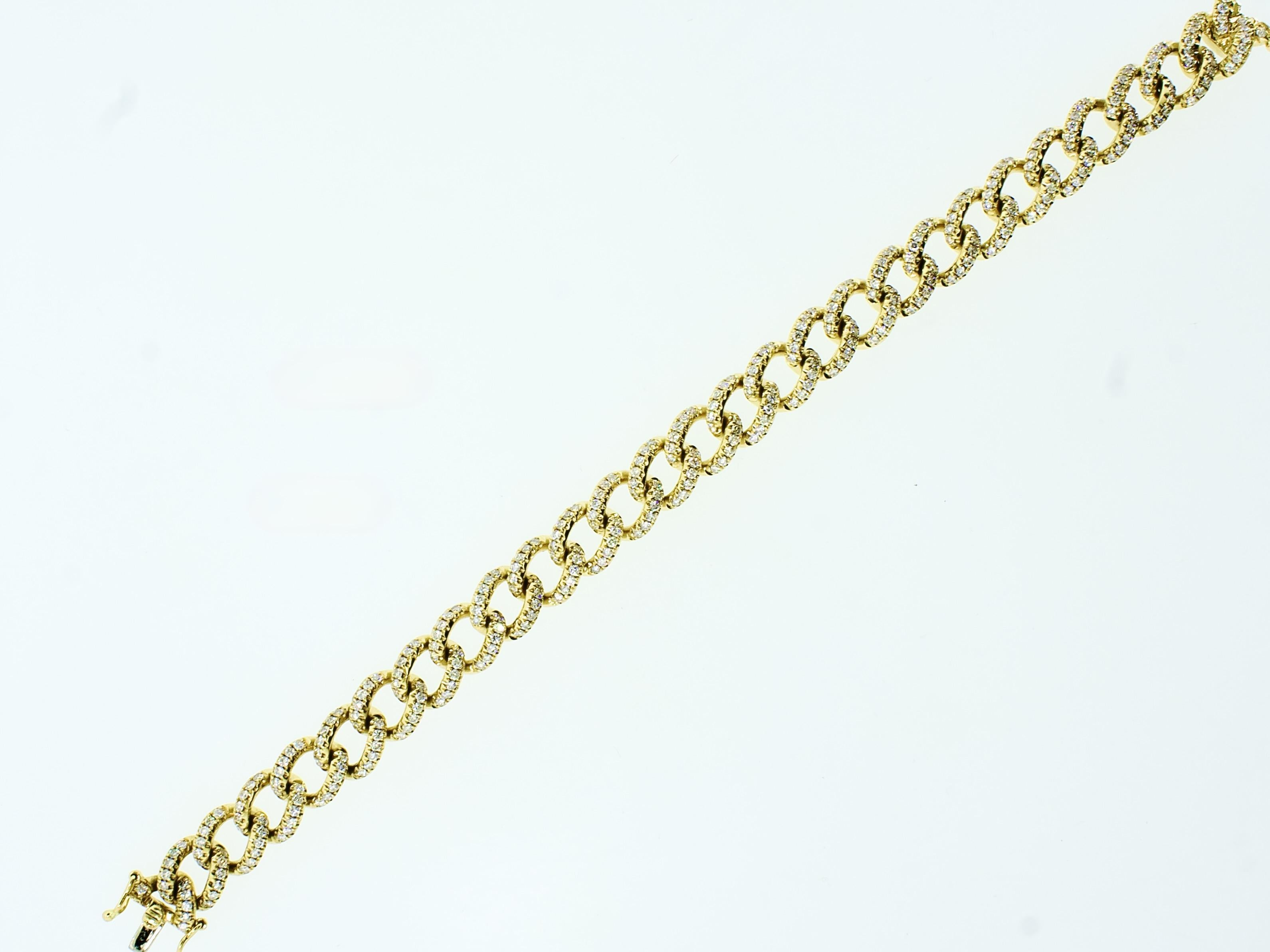 Bracelet contemporain à maillons Naples en 18K et diamants par Anita Ko. en vente 4