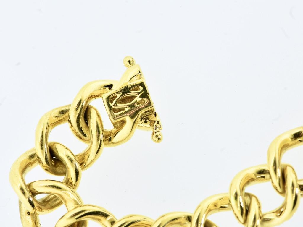 Bracelet contemporain à maillons Naples en 18K et diamants par Anita Ko. en vente 7