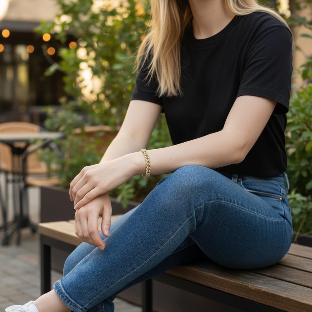 Bracelet 18K et diamant appelé un lien de Naples, ce bracelet en excellent état, possède 336 diamants ronds de taille brillant s'élevant à un poids approximatif de diamant de 3.00 cts. Les diamants sont estimés H, presque incolores, et très