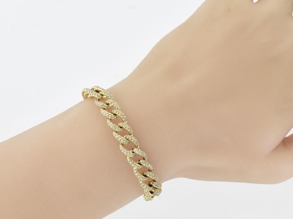 Bracelet contemporain à maillons Naples en 18K et diamants par Anita Ko. en vente 1