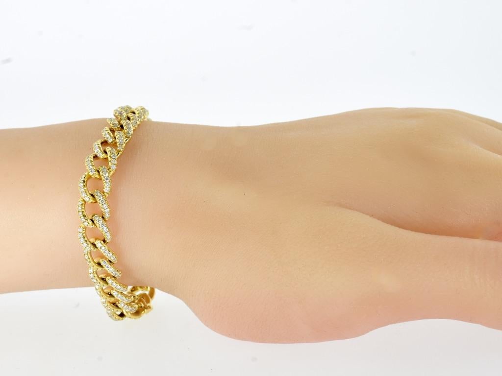 Bracelet contemporain à maillons Naples en 18K et diamants par Anita Ko. en vente 2