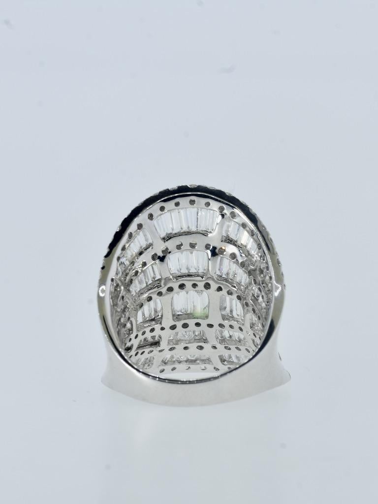 18K and Exactly 6.53 cts. of White Diamond in this Large and Impressive Ring. For Sale 7
