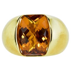 18K and Fancy Cut Madeira Citrine Large Ring, by Aqua