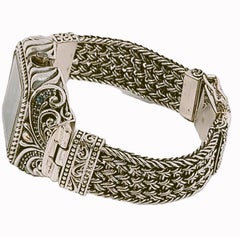 18k and Sterling Silver Topaz MOP Robert Manse of Bali Quartz Watch