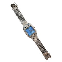 18k and Sterling Silver Topaz MOP Robert Manse of Bali Quartz Watch