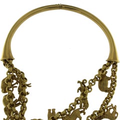 18 Karat Gold Wildlife-Halskette