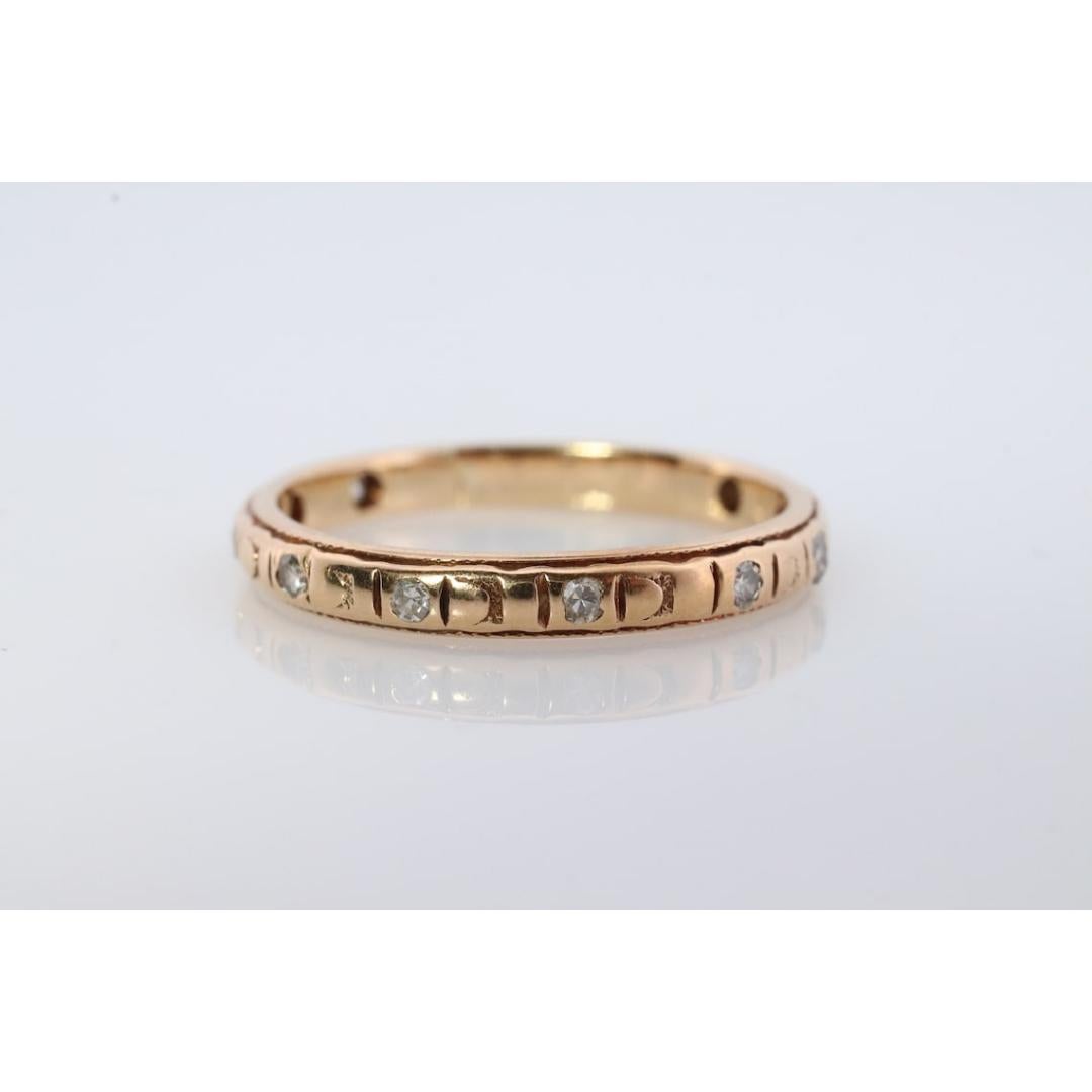 18k Art Deco Fiore con incisione e diamanti. Fiore in fiore in vendita 7