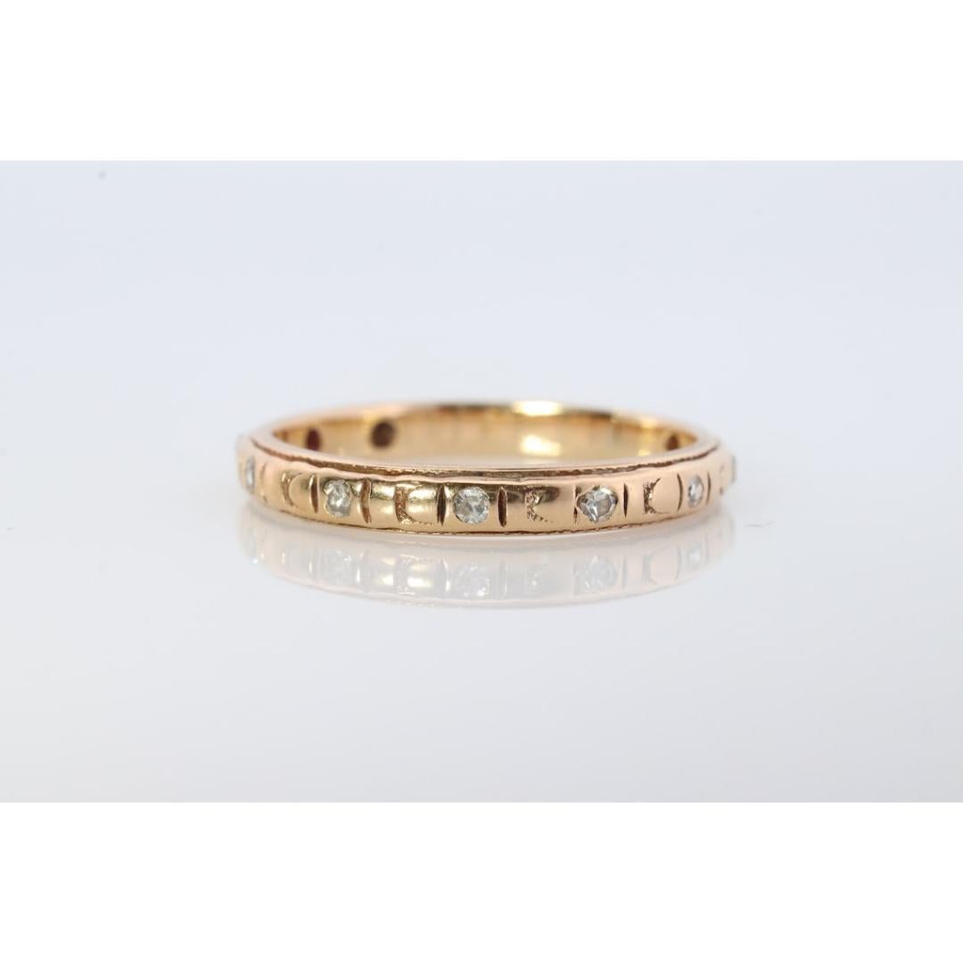 18k Art Deco Fiore con incisione e diamanti. Fiore in fiore in vendita 5