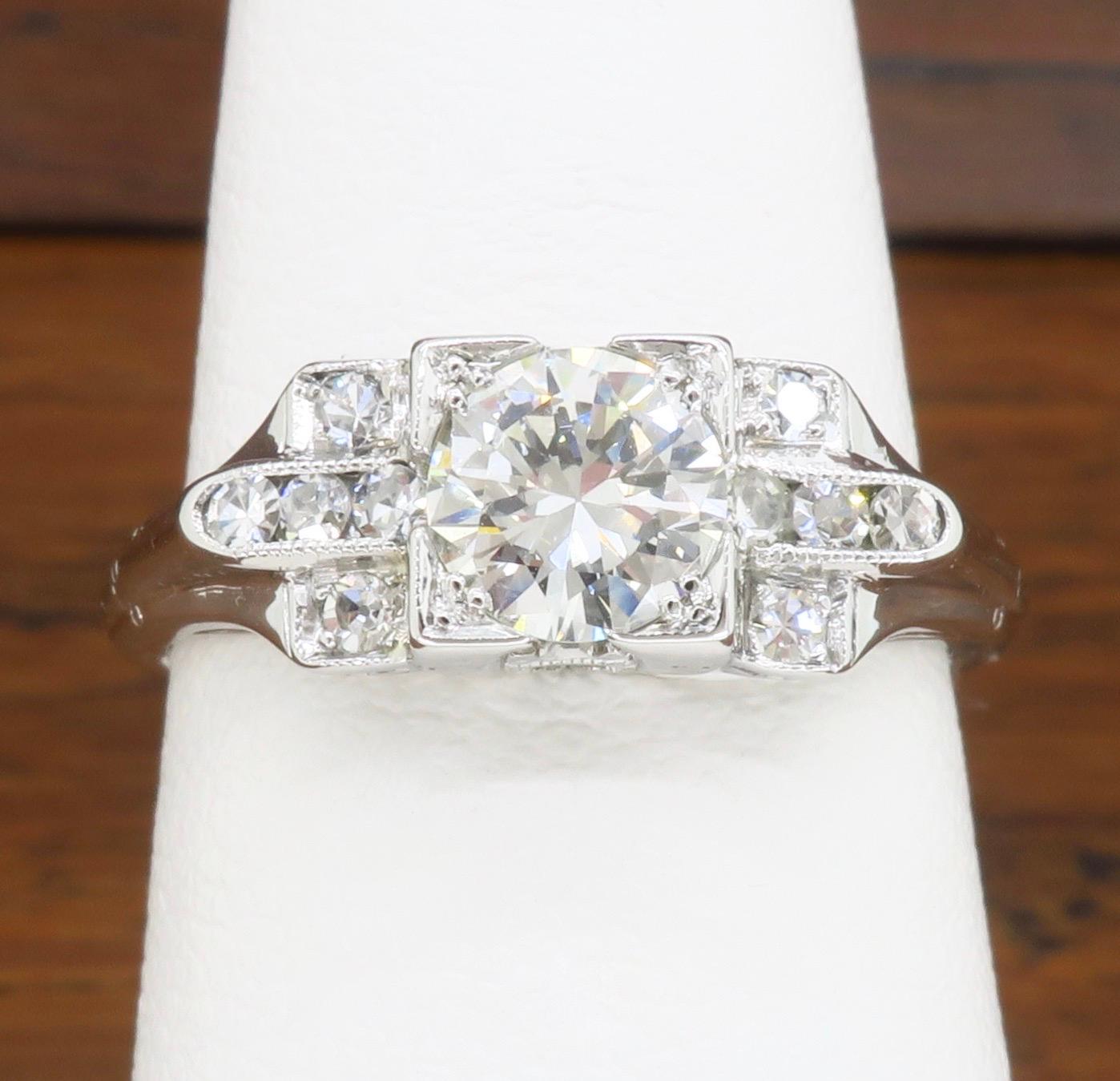 18K Art Deco Diamond Ring 3