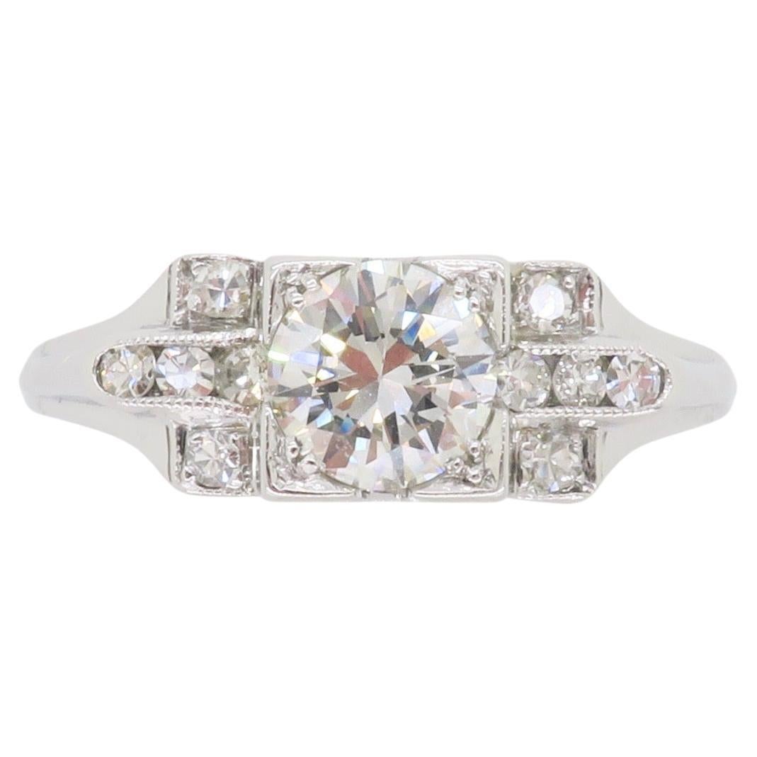 18K Art Deco Diamond Ring