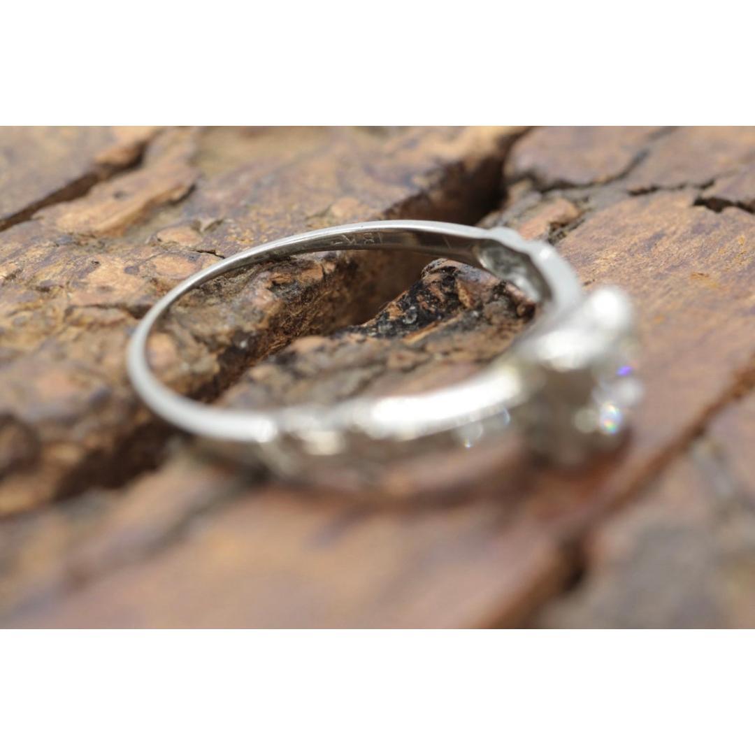 18k ART DECO Diamant Solitär-Ring. 18k Großer Diamant-Verlobungsring. 1920er Jahre Damen