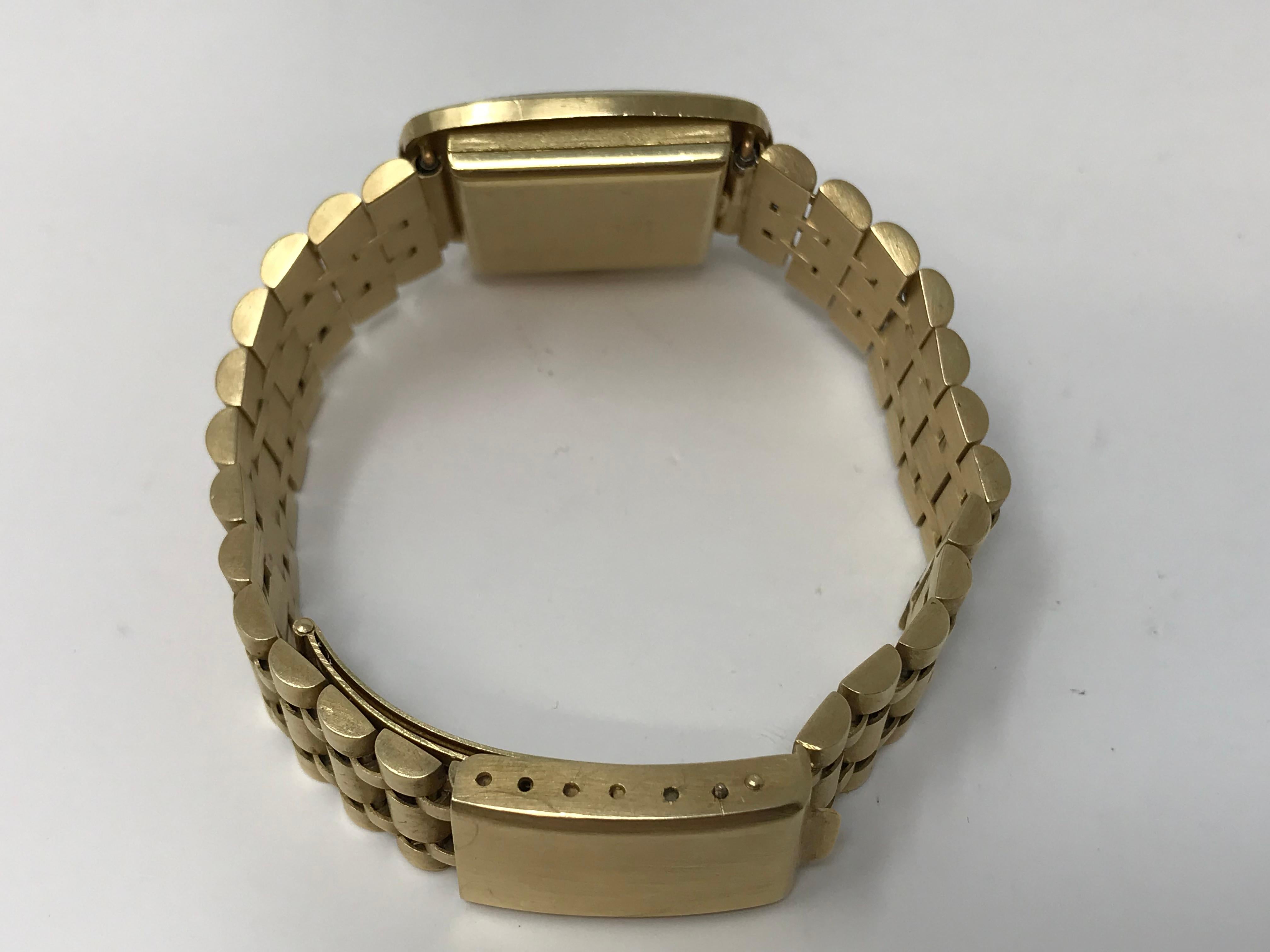 18k Automatic Omega Lady Watch and Bracelet For Sale 2