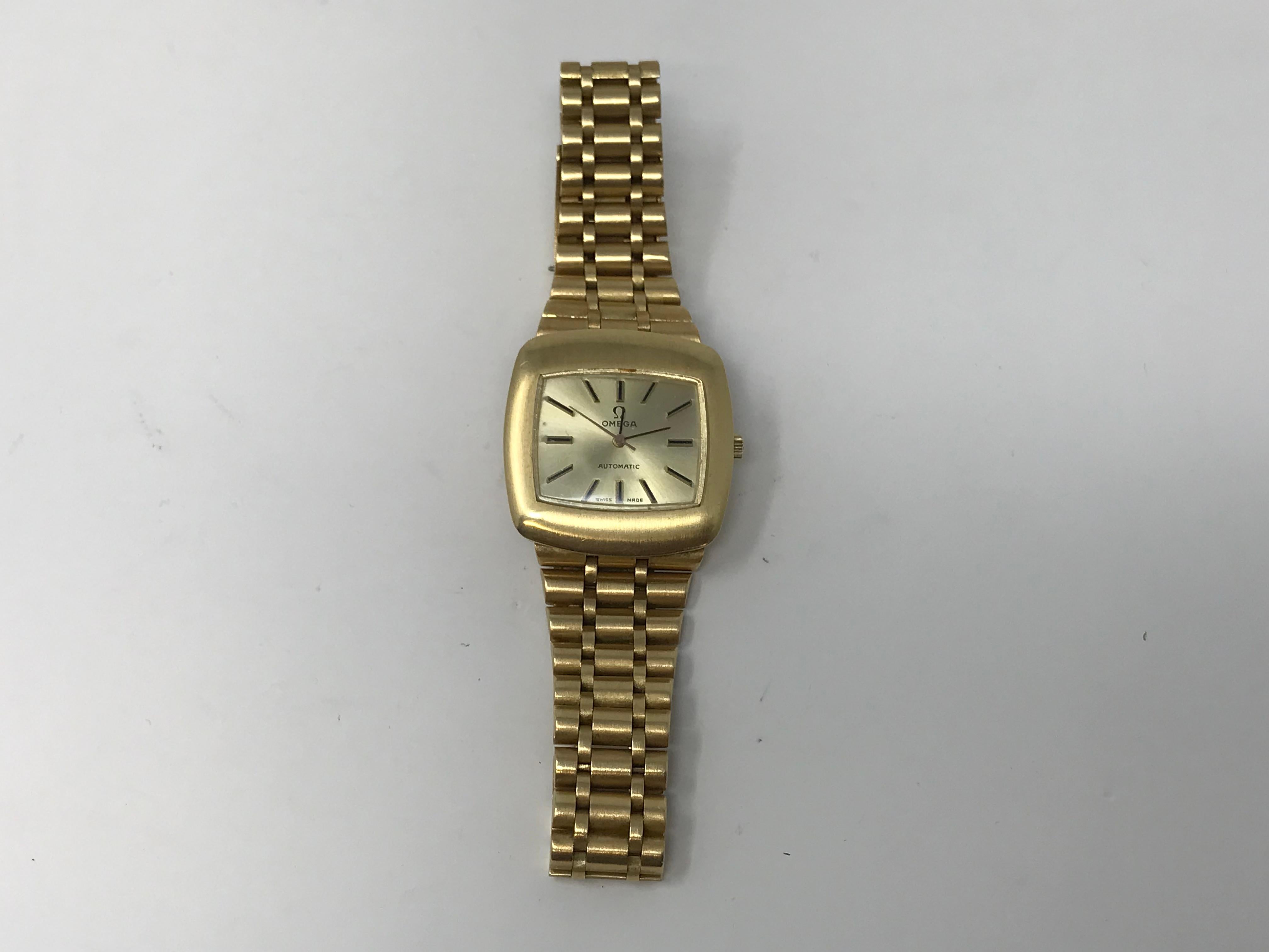 18k Automatic Omega Lady Watch and Bracelet For Sale 3