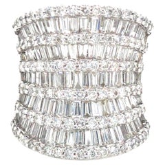 18K Baguette and Round Diamond Band White Gold 18K Baguette and Round Diamond Band White Gold