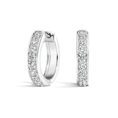0.50ct Natural Baguette Diamond 18K Gold Hoop Earrings