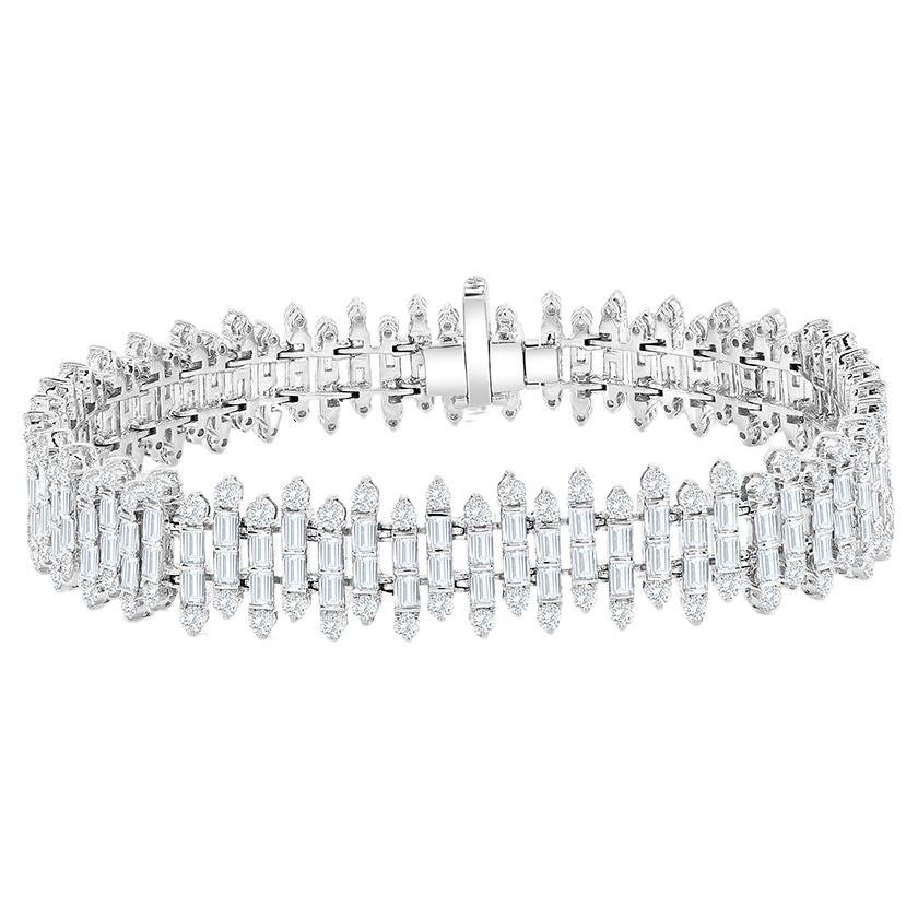 Pulsera de tenis con baguettes de 18 quilates 9,50 quilates