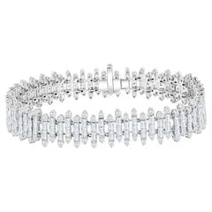 18K Baguettes Tennis Bracelet 9.50 Ct.