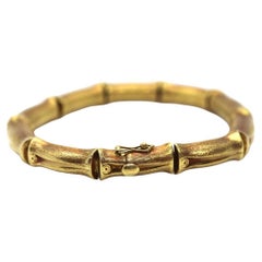 18k Bamboo bracelet. High Detailed Bamboo articulated link bracelet. 8.25"