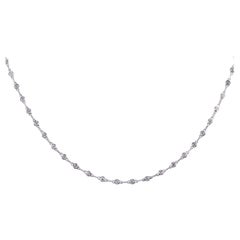 18K Bezel Diamond Necklace