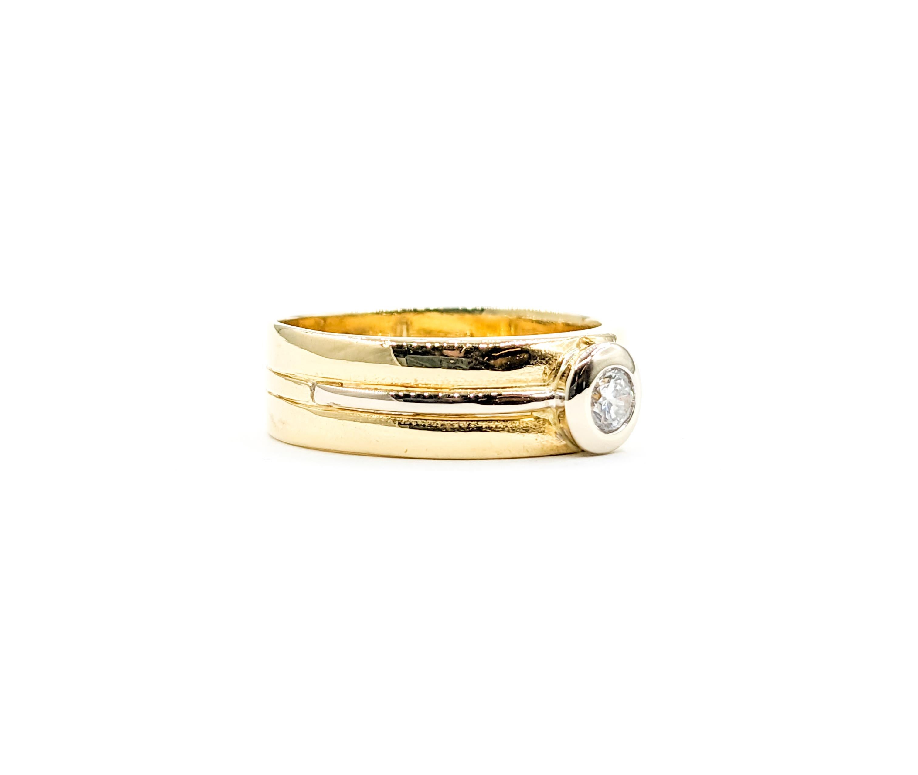 18k Lünette Set Diamant Band Ring für Damen oder Herren
