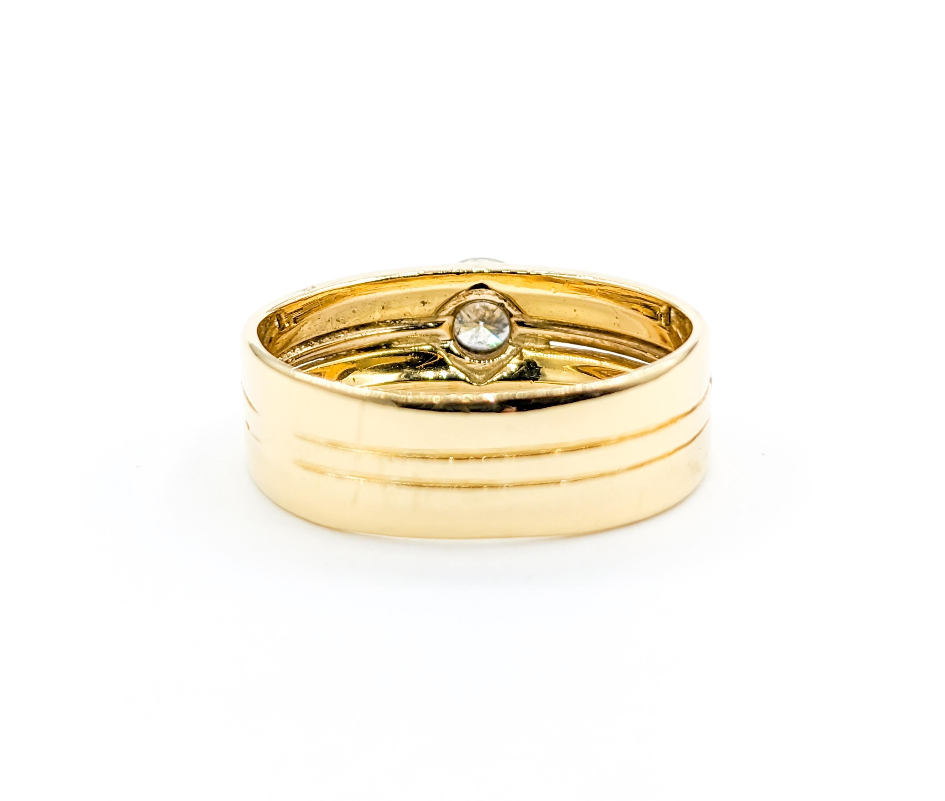 18k Lünette Set Diamant Band Ring 2