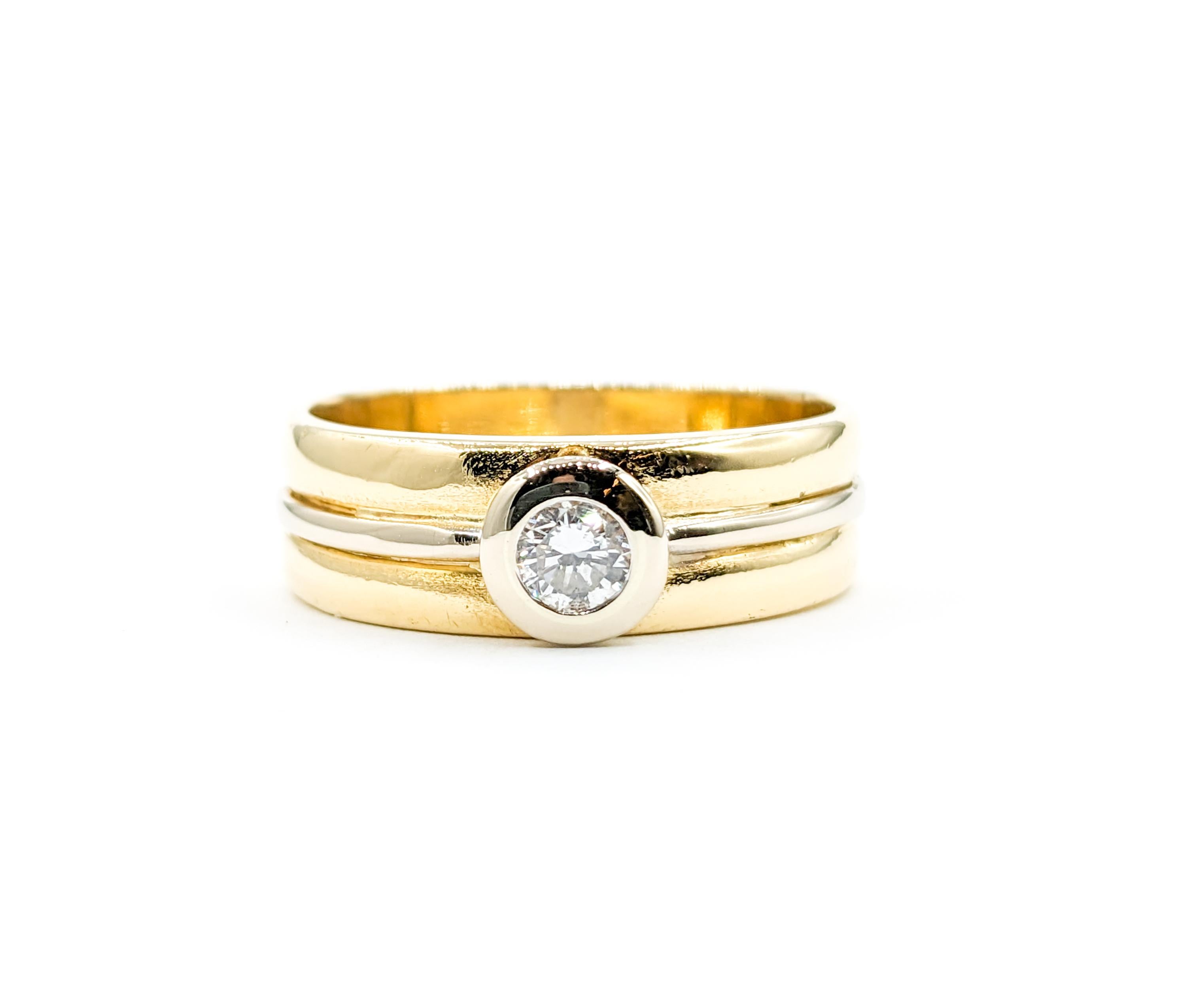 18k Lünette Set Diamant Band Ring 4