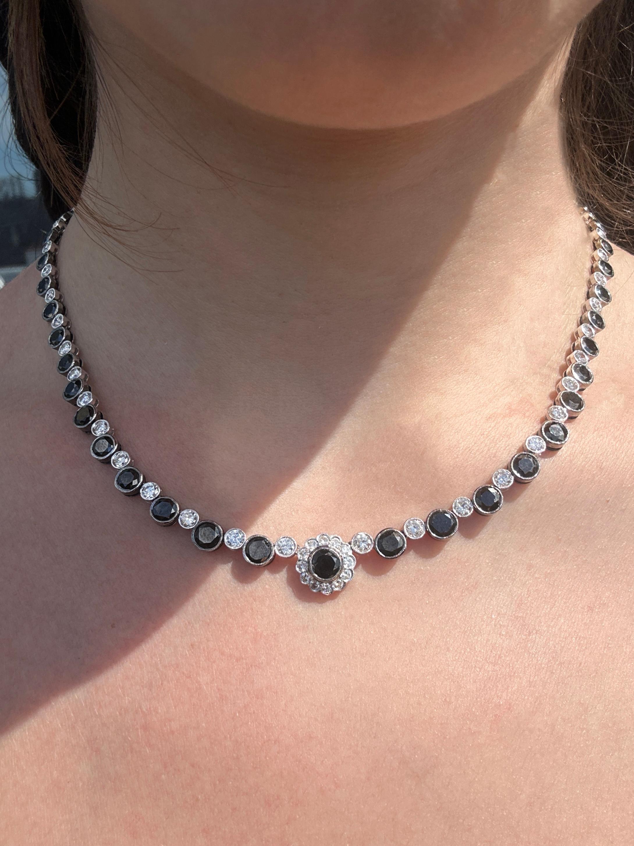 real black diamond necklace
