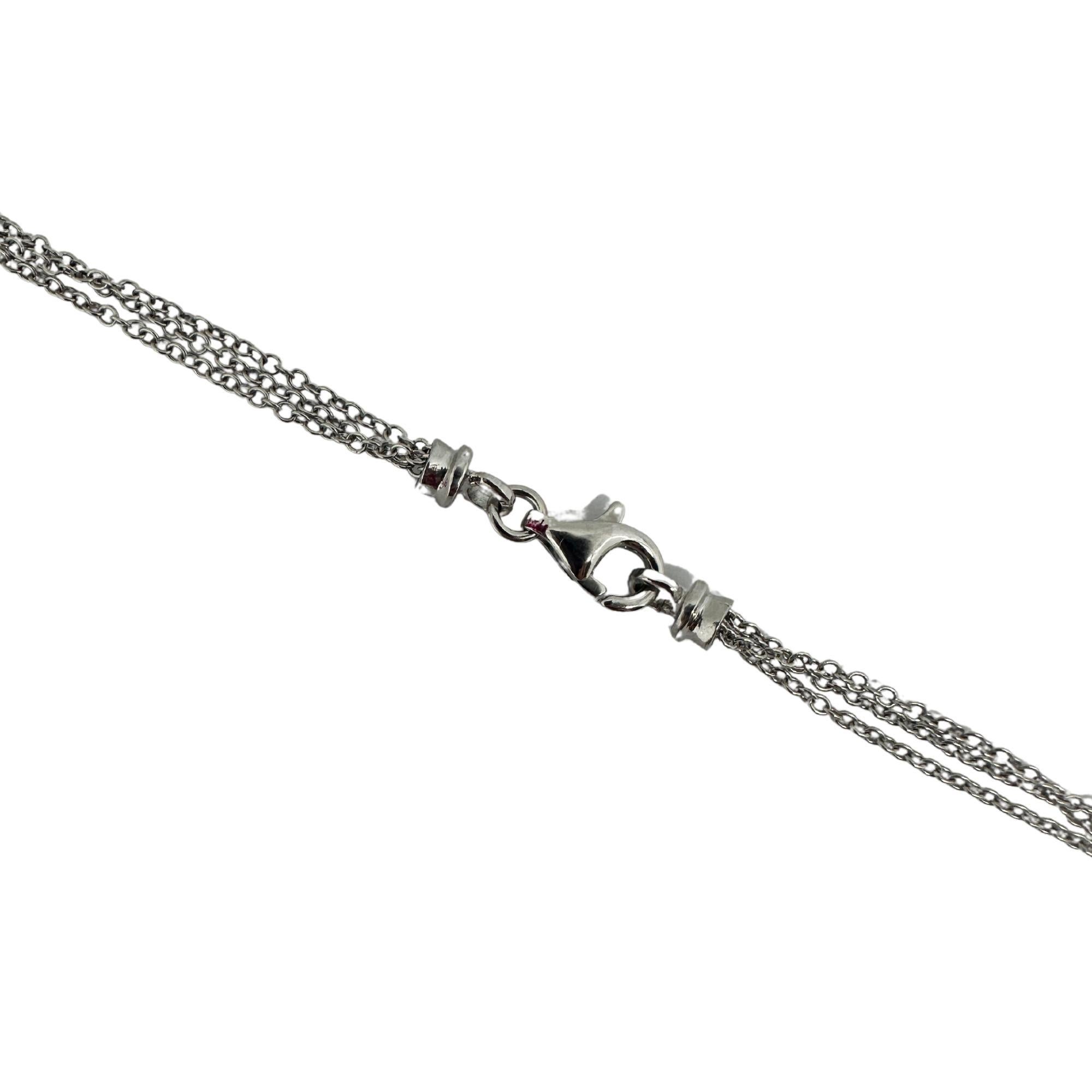 Women's 18k Black and White Diamond Tassel Necklace For Sale