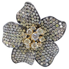 18 Karat Schwarzgold-Radium 5,25 Karat Diamantring