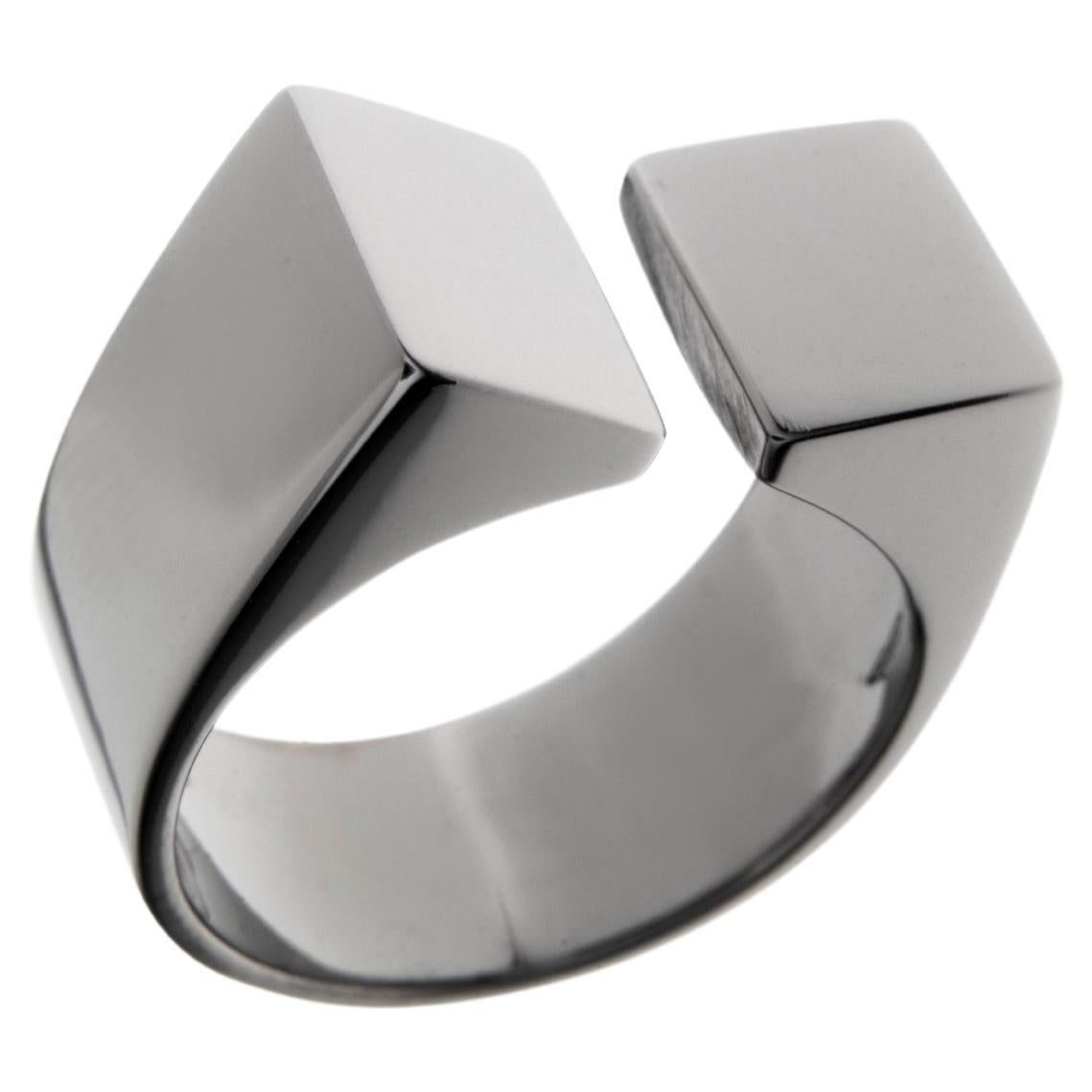 Free Masons Pinky ring Kutchinsky jewelry, 18K yellow gold