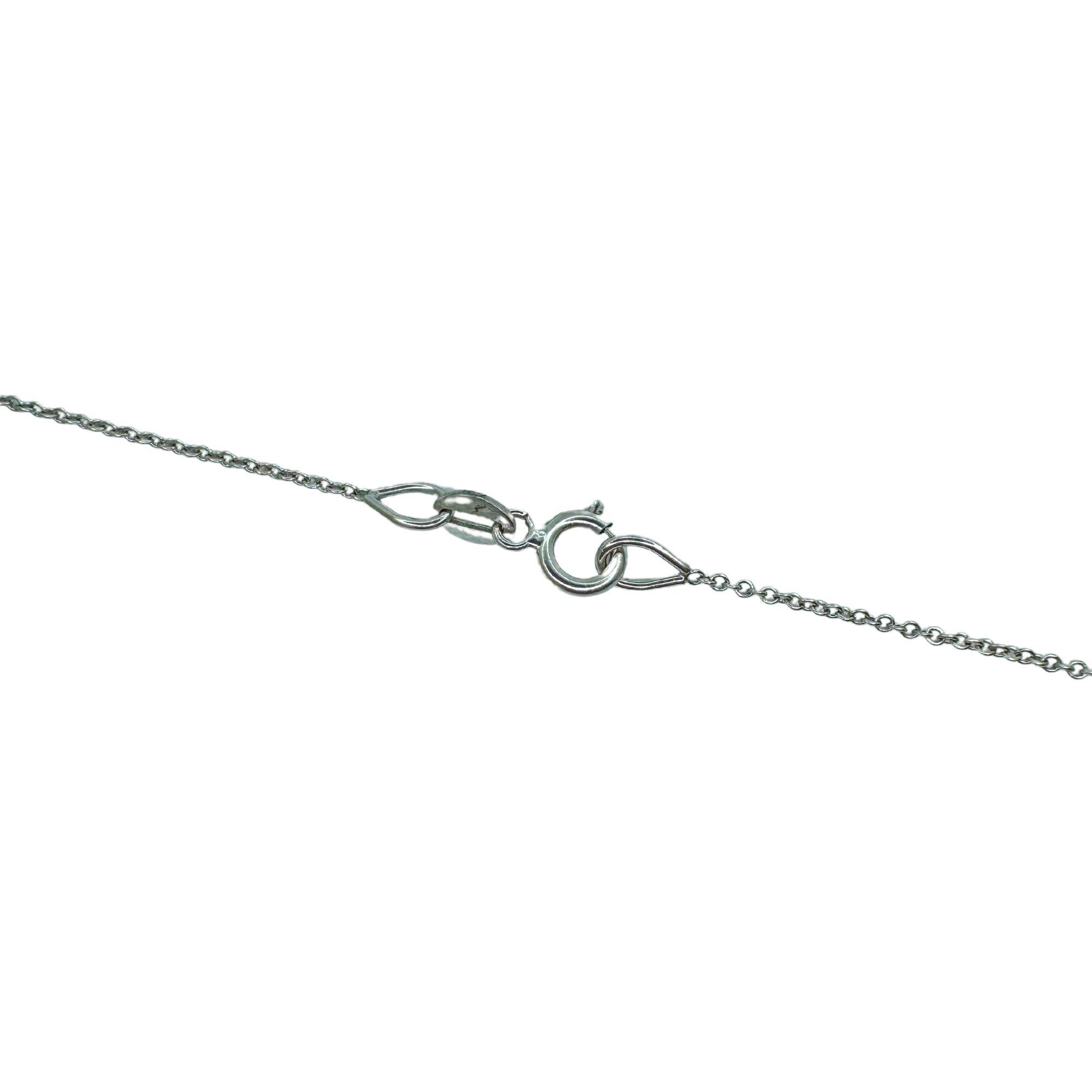 Women's 18k Blue and White Diamond Pendant Necklace For Sale