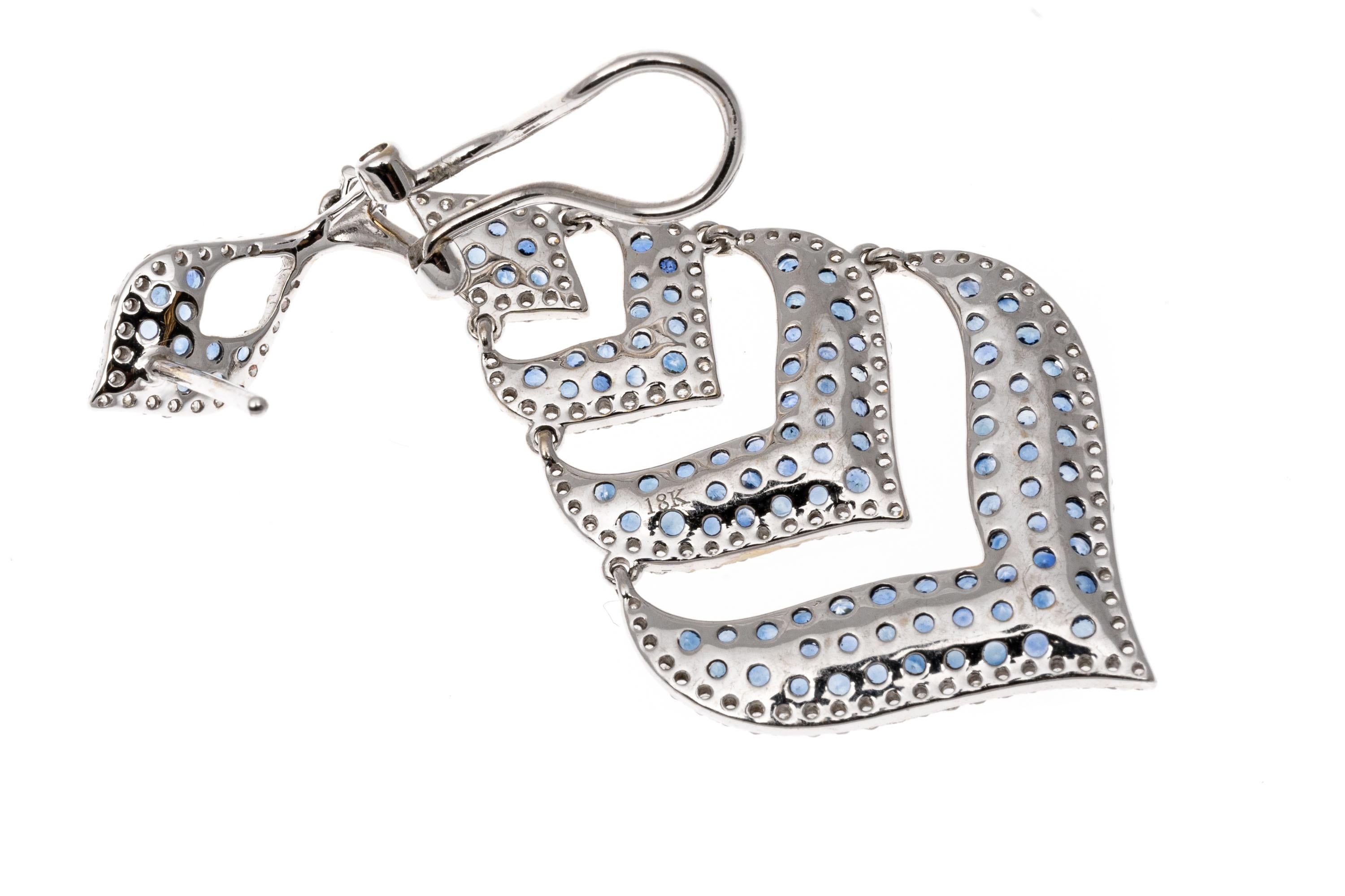 shiny diamond drop earrings