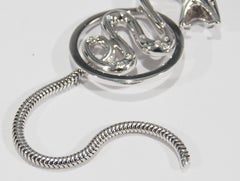 18 Karat Boucheron Diamond Snake Pendant White Gold